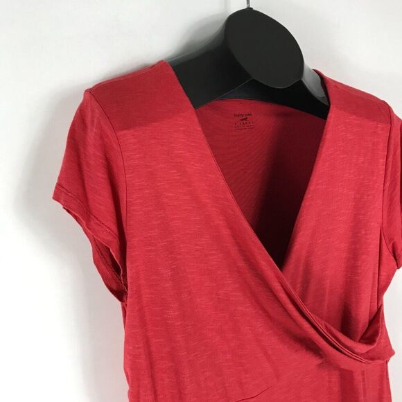 Horny Toad Empirical Dress Women's XL Orange Faux Wrap Stretch Knit Surplice - Picture 5 of 13